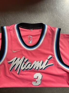 Miami Heat Pink #3 Nike Hardwood Classics Jersey (knock off)